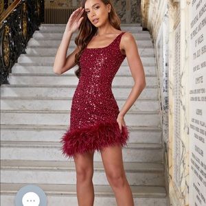 nadine merabi evie red dress in xs